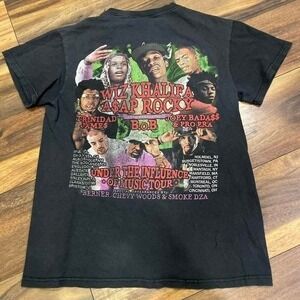 Wiz Khalifa Rap tour tee - black cotton streetwear